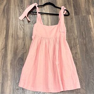 Petal + Pup Light Pink Linen/Cotton Blend Women’s with Pockets Dress Size 2